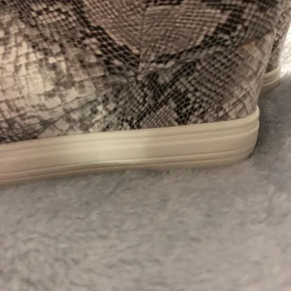 Ccocci Snakeskin Wedge Sneakers 7.5 Gray/White - Picture 8 of 10